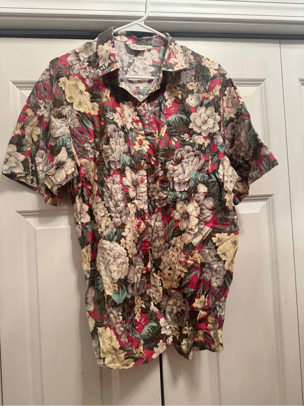 Vintage Y2K Abercrombie Fitch Floral Short Sleeve Button Up Shirt Men’s Large